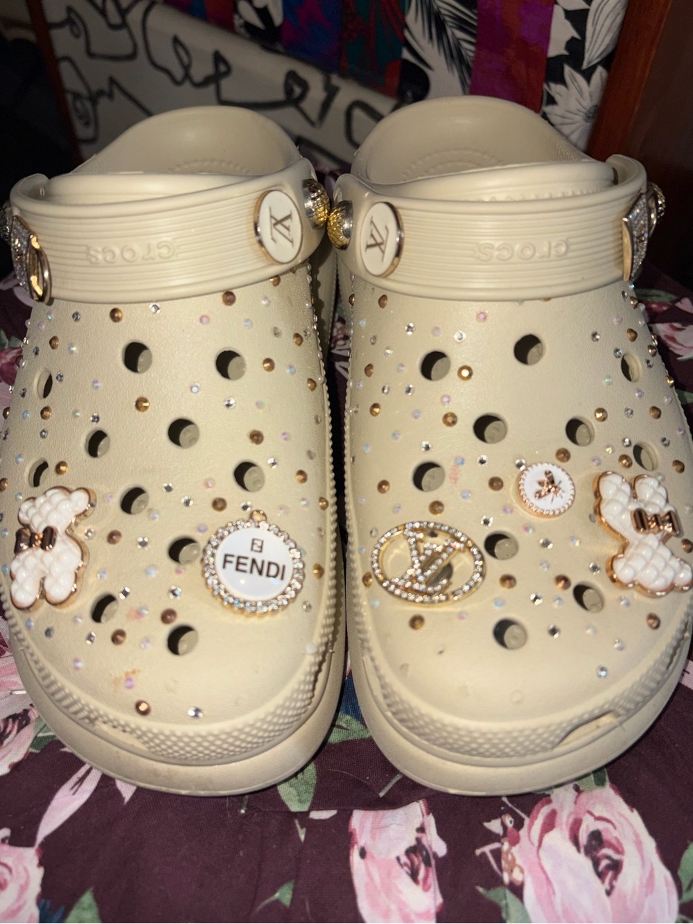 CROCS  Classic Crush Punk Clogs “Bone"